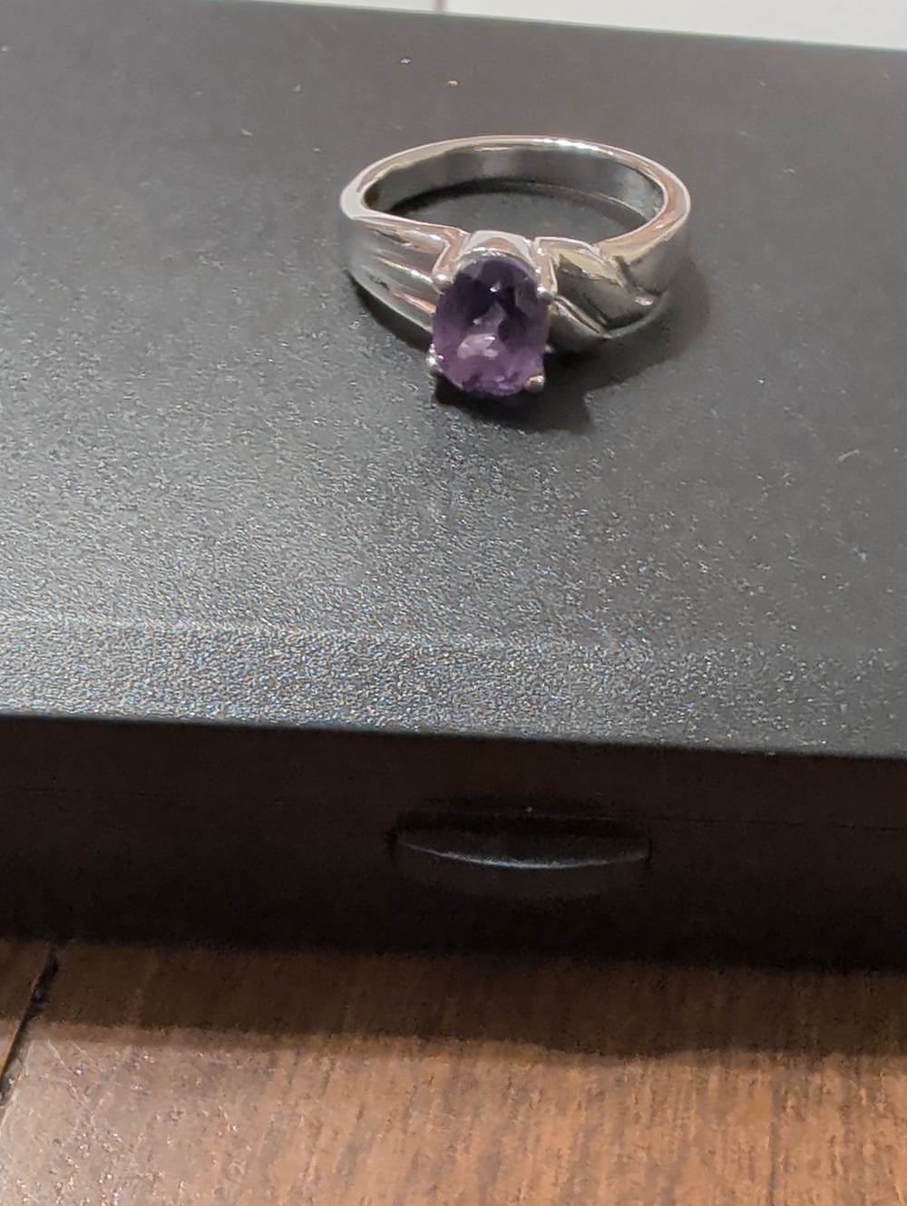 Amethyst and Sterling Silver Ring